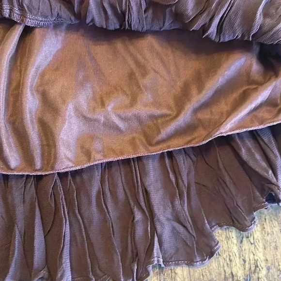 Temptations | Chocolate Brown Midi/Maxi Skirt w/Embroidered & Sequined Waistband - Picture 8 of 8